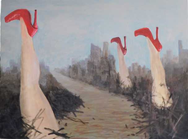 Mag. Waltraut Chimani, Grenzüberschreitung, Acryl auf LW, 60 x 80 cm